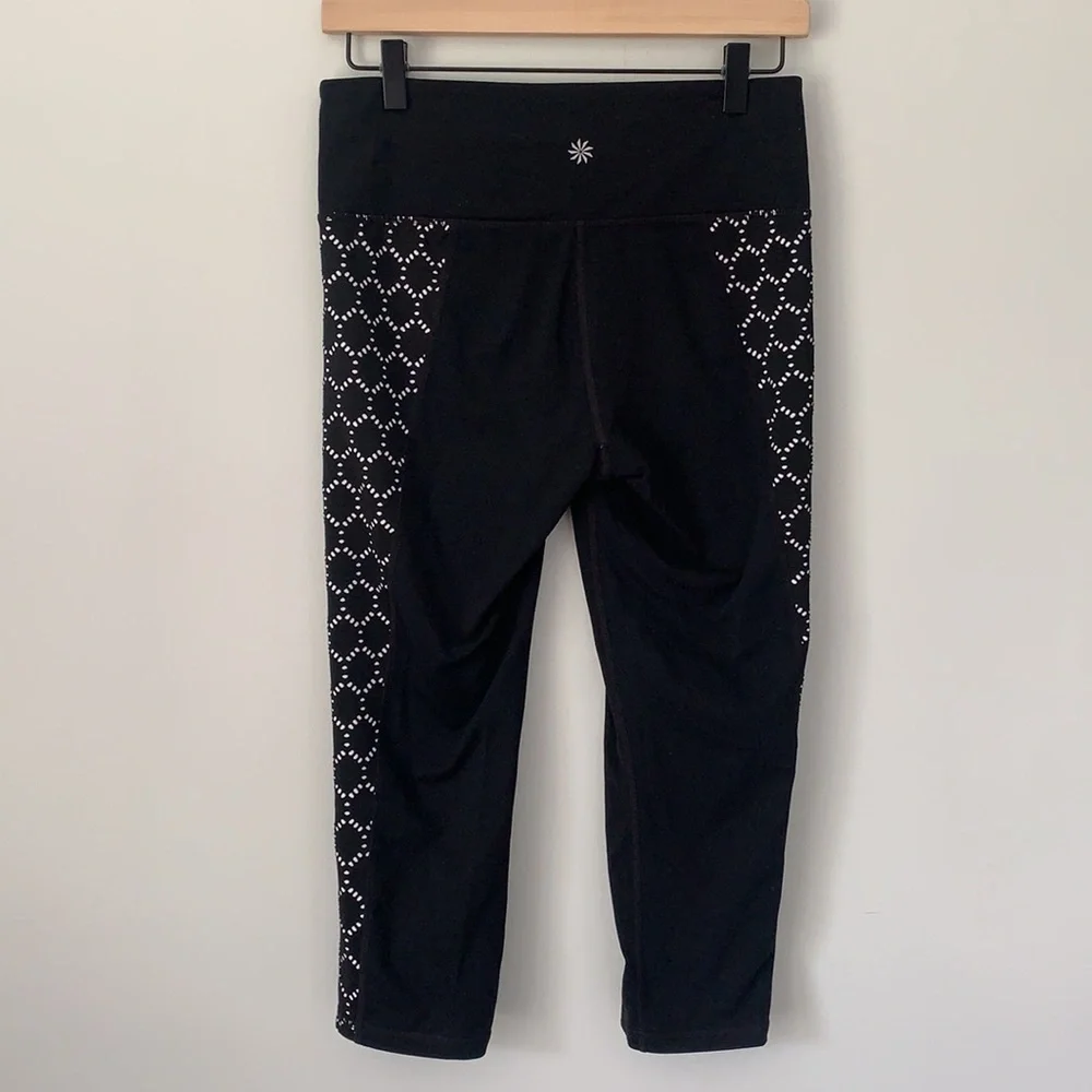 Like new Athleta crop laser cut leggings - Picture 4 of 6